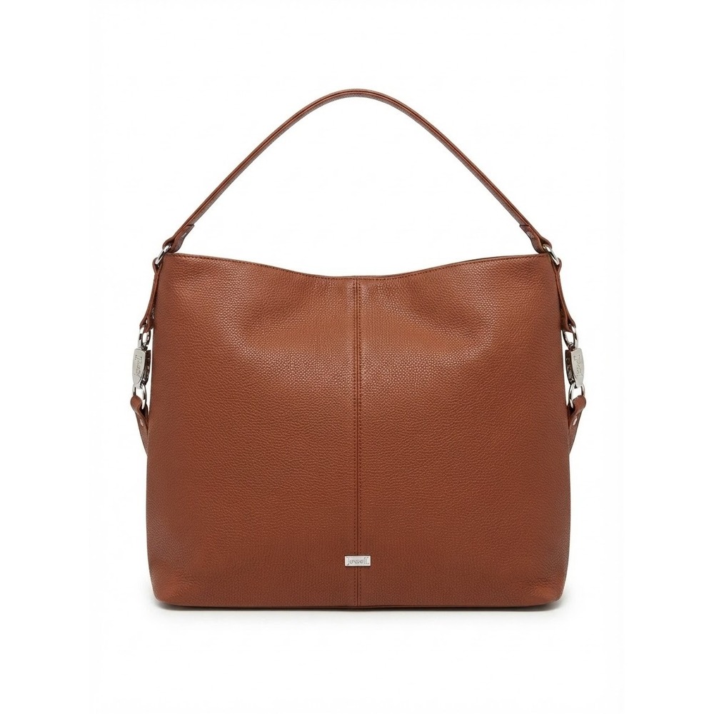 Jewell Hobo Bag Women Large Brown Pebbled Faux Leather Magnetic Good